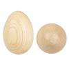 2Pcs/set Natural Wooden Simulation Eggs Wood Painted Craft Educational Kids Toy Decoration For Home view 1