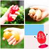 2Pcs/set Natural Wooden Simulation Eggs Wood Painted Craft Educational Kids Toy Decoration For Home view 2