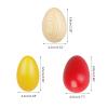2Pcs/set Natural Wooden Simulation Eggs Wood Painted Craft Educational Kids Toy Decoration For Home view 4