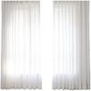 HooHero White Modern Linen Window Treatments 50 Wide Sheer Curtains Kids Living Room Solid Cross Gauze Voile Liner Curtain view 3