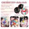 UTOPLIKEY Baby Activity Arch Toy Bar for Stroller, Bassinets and Car Seat, Adjustable Crib Toys Hanging Attachment, Sensory Development Toys with Rattles view 3