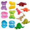 Yiklucg Unleash Creativity with 6 Unique Dino Molds Dough Toys Dough Accessories Set Whit 5 Bright Color Clays.Ideal as a Gift for Kids Aged 3-4-8 Years view 1