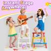 Jeefu Karaoke Machine for Kids, Toys for 3-12 Years Old Girls Gifts, Kids Karaoke Microphone Machine Toy, Best Fun Christmas Birthday Gifts for 5 6 7 8 9 10 11 Years Teens Girl Boys Purple 2 Mic view 2