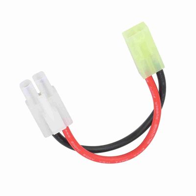 Akozon Large Female to Mini Male Adapter Cable, 13cm Long with 16 AWG HeavyDuty Wire and Silicone Jacket (Otamiya's)