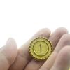 100 Gold Treasure Coins, Pirate 2.5cm Plastic, Lightweight Game Props for Halloween Party, Playing with Friends, Joyful Life (Gold) view 3