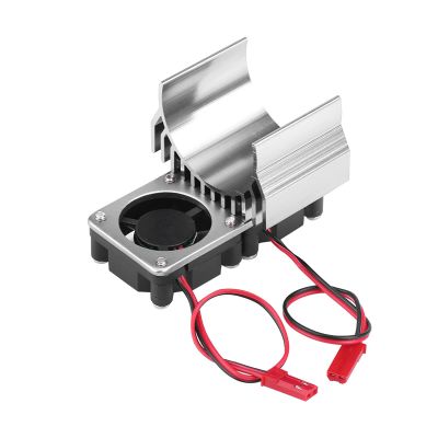 Akozon 540/550 Motor Twin Cooling Fan Heat Sink for 1/10 Scale Electric RC Car -, Excellent Heat Dissipation RC Accessory in Blue (Silver)