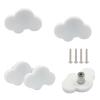Unlorspy 8Pcs White Cloud Shape Soft Rubber Knobs,54 x 35mm Cloud Cartoon Kids Room Knob Cloud Shape Kids Dresser Knobs Handle with Screws for Kids Room/Study Room/Cabinet/Dresser/Cupboards view 4