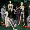 3ft/90cm Halloween Skeleton Movable Joints Full Body Skeleton Halloween Haunted House Graveyard Party Scary Decor White view 4