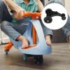 ERINGOGO Toddlers Wiggle Car Replacement Front Wheel Heavy Duty Triangle Plastic Wheel with Stable Three-Legged Base for and Easy Maneuver view 3