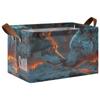 ALAZA Fantasy Wolf Rectangular Closet Storage Box Storage Bin Basket Storage Cube with Leather Handles Nursery Storage Laundry Hamper 2 Piece view 1