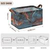 ALAZA Fantasy Wolf Rectangular Closet Storage Box Storage Bin Basket Storage Cube with Leather Handles Nursery Storage Laundry Hamper 2 Piece view 3