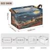 ALAZA Magic Starry Night House Rectangular Closet Storage Box Storage Bin Basket Storage Cube with Leather Handles Nursery Storage Laundry Hamper 2 Piece view 3