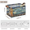 ALAZA Starry Sky Big Ben Rectangular Closet Storage Box Storage Bin Basket Storage Cube with Leather Handles Nursery Storage Laundry Hamper 2 Piece view 3