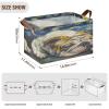 ALAZA Bulldog Dog Rectangular Closet Storage Box Storage Bin Basket Storage Cube with Leather Handles Nursery Storage Laundry Hamper 2 Piece view 3