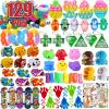129 PCS Valentines Day Gifts Party Favors for Kids Classroom Prizes, Pop Fidget Treasure Box Toys, Pinata Filler Goodie Bag Stuffers, Treasure Chest, Carnival Prize Box Exchange Toys for Boys Girls view 1