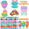 129 PCS Valentines Day Gifts Party Favors for Kids Classroom Prizes, Pop Fidget Treasure Box Toys, Pinata Filler Goodie Bag Stuffers, Treasure Chest, Carnival Prize Box Exchange Toys for Boys Girls view 3