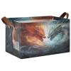 ALAZA Dragon Abstract Magic Rectangular Closet Storage Box Storage Bin Basket Storage Cube with Leather Handles Nursery Storage Laundry Hamper 2 Piece view 1