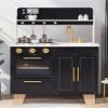 ROBOTIME Play Kitchen for Kids, Wooden Kids Play Kitchen Playset, Toddler Kitchen Pretend Play Set with Marble-Style Countertop, Modern Toy Kitchen for Girls and Boys Ages 3+ view 2