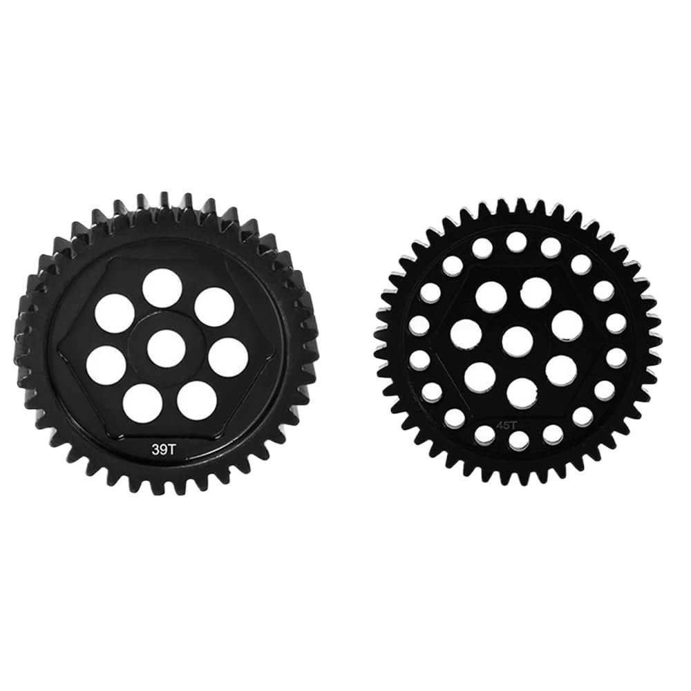 32P 0.8M Metal Steel 39T 45T Spur Gear Main Gear 8053 for TRX TRX4 TRX6 1/10 RC Crawler Car Spare Parts Upgrade Accessories(39T)