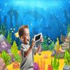 10x8ft Ocean Under The Sea Backdrop Cartoon Underwater World Wonderland Blue Seabed Coral Reef Cute Tropical Fish Sunshine Background Kids Baby Shower Birthday Party Decor Banner Photo Booth Props view 3