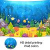 10x8ft Ocean Under The Sea Backdrop Cartoon Underwater World Wonderland Blue Seabed Coral Reef Cute Tropical Fish Sunshine Background Kids Baby Shower Birthday Party Decor Banner Photo Booth Props view 4