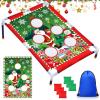 Gemscream Christmas Bean Bag Toss Games with 6 Bean Bags Portable PVC Framed Santa Claus Corn Hole Game Set for Kids Adult Xmas Holiday Theme Outdoor Indoor Game Party view 1