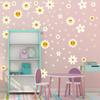 144PCS Large Daisy Wall Decals, Daisy Cute Flower Wall Stickers Vinyl Peel and Stick Floral Wall Decal Daisy Wall Decor for Nursery Playroom Bedroom Living Room Wall view 2