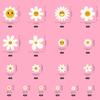 144PCS Large Daisy Wall Decals, Daisy Cute Flower Wall Stickers Vinyl Peel and Stick Floral Wall Decal Daisy Wall Decor for Nursery Playroom Bedroom Living Room Wall view 3