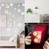 144PCS Large Daisy Wall Decals, Daisy Cute Flower Wall Stickers Vinyl Peel and Stick Floral Wall Decal Daisy Wall Decor for Nursery Playroom Bedroom Living Room Wall view 4