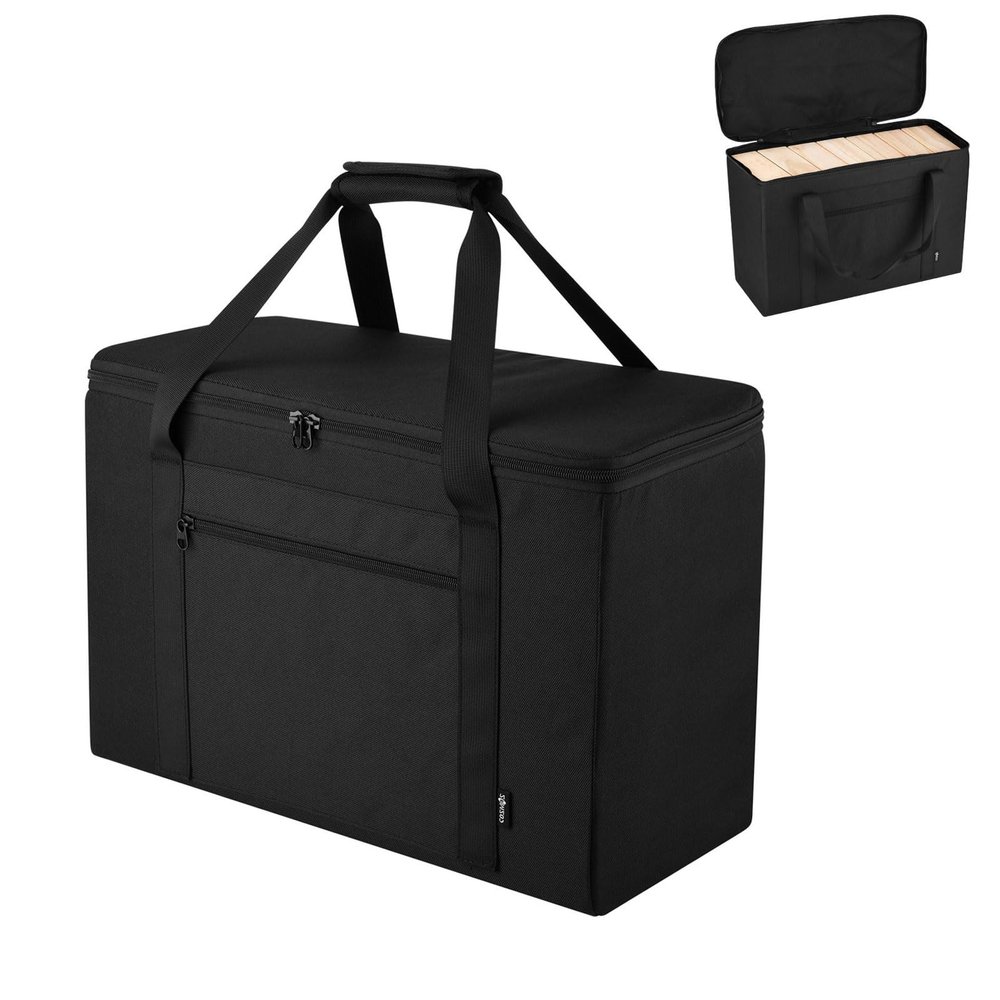 Stacking Game Storage Bag Compatible with Giant Tumble Tower, Replacement Carry Case for Large Tumbling Timber, Organizer Tote for Wooden Blocks (NOT Included), For 52 Pcs under 7.2 x 2.4 x 1.4 in