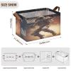 ALAZA Basketball Shot Astronaut Galaxy Rectangular Closet Storage Box Storage Bin Basket Storage Cube with Leather Handles Nursery Storage Laundry Hamper 2 Piece view 3