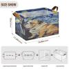 ALAZA Bulldog Sky Rectangular Closet Storage Box Storage Bin Basket Storage Cube with Leather Handles Nursery Storage Laundry Hamper 2 Piece view 3