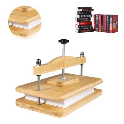 Nuvograin Wooden Book Press, 11.6 x 7.9 Inch Bamboo Book Binding Press for Bookbinding, Portable Bookbinding, Holiday Gift for Thanksgiving and Christmas