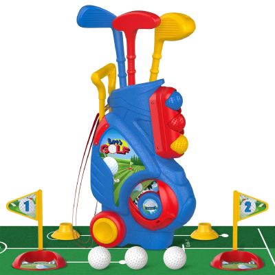 Liberry Toddler Golf Set for 2 3 4 Years Old Boys Girls, Upgraded Kids Golf Clubs Set with Cart, Putting Mat, Outdoor Indoor Sports Toy Birthday Gift, Blue