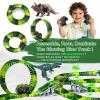 Dinosaur Toys for Kids 3-5, Glow in The Dark Flexible Train Track Playset, 2 Dinosaur Car for 3 4 5 6 7 Year & Up Old Boys & Girls Best Gift view 2