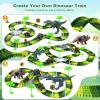 Dinosaur Toys for Kids 3-5, Glow in The Dark Flexible Train Track Playset, 2 Dinosaur Car for 3 4 5 6 7 Year & Up Old Boys & Girls Best Gift view 4