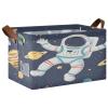 ALAZA Astronaut Solar System Universe Galaxy Nebula Rectangular Closet Storage Box Storage Bin Basket Storage Cube with Leather Handles Nursery Storage Laundry Hamper 2 Piece view 1