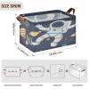 ALAZA Astronaut Solar System Universe Galaxy Nebula Rectangular Closet Storage Box Storage Bin Basket Storage Cube with Leather Handles Nursery Storage Laundry Hamper 2 Piece view 3