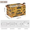 ALAZA Cute Bat Pumpkin Halloween Rectangular Closet Storage Box Storage Bin Basket Storage Cube with Leather Handles Nursery Storage Laundry Hamper 2 Piece view 3