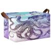 ALAZA Funny Fish Fish Rectangular Closet Storage Box Storage Bin Basket Storage Cube with Leather Handles Nursery Storage Laundry Hamper 2 Piece view 1