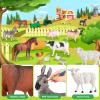 WAIIW Farm Animal Toys for Toddlers,23 PCS Animal Toys with Realistic Animal Figurines,Tractor Toy and Fence,Farm Playset Educational Learning Toys for Toddlers Kids 3-5 view 2