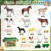 WAIIW Farm Animal Toys for Toddlers,23 PCS Animal Toys with Realistic Animal Figurines,Tractor Toy and Fence,Farm Playset Educational Learning Toys for Toddlers Kids 3-5 view 4