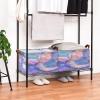 ALAZA 3D Mermaid Starfish Rectangular Closet Storage Box Storage Bin Basket Storage Cube with Leather Handles Nursery Storage Laundry Hamper 2 Piece view 4