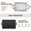 ALAZA Black White Ice Hockey Player Rectangular Closet Storage Box Storage Bin Basket Storage Cube with Leather Handles Nursery Storage Laundry Hamper 2 Piece view 4