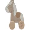 Jollein 112-001-67103 Wooden Toy with Wheels, Horse view 1