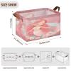 ALAZA Beautiful Mermaid Blossom Rectangular Closet Storage Box Storage Bin Basket Storage Cube with Leather Handles Nursery Storage Laundry Hamper 2 Piece view 3