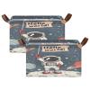 ALAZA Starry Sky Astronaut Space Solar System Universe Rectangular Closet Storage Box Storage Bin Basket Storage Cube with Leather Handles Nursery Storage Laundry Hamper 2 Piece view 2