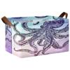 ALAZA Abtract Fish Rectangular Closet Storage Box Storage Bin Basket Storage Cube with Leather Handles Nursery Storage Laundry Hamper 2 Piece view 1