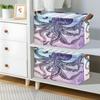 ALAZA Abtract Fish Rectangular Closet Storage Box Storage Bin Basket Storage Cube with Leather Handles Nursery Storage Laundry Hamper 2 Piece view 3
