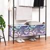 ALAZA Abtract Fish Rectangular Closet Storage Box Storage Bin Basket Storage Cube with Leather Handles Nursery Storage Laundry Hamper 2 Piece view 4